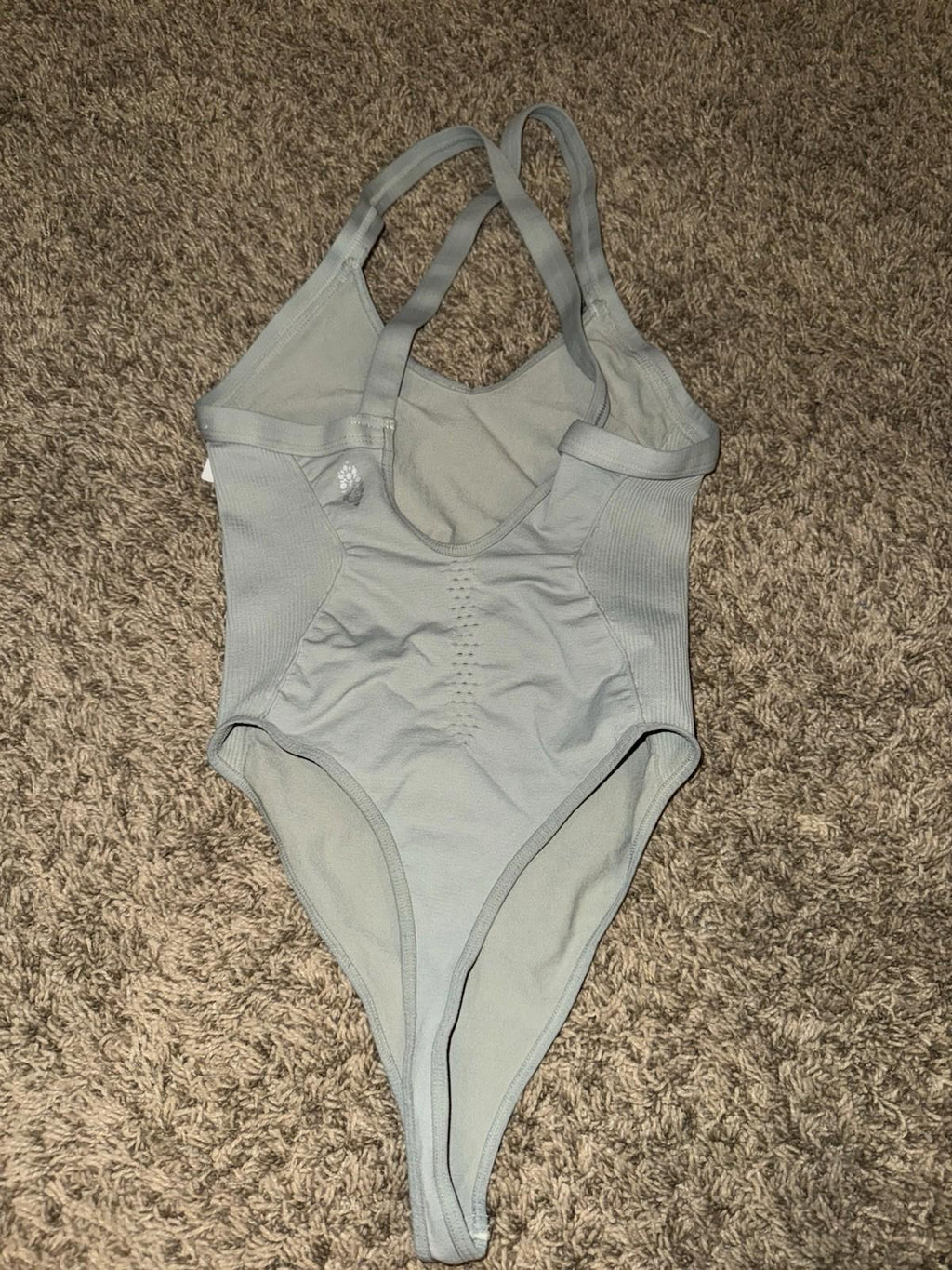 NWOT Free People Movement Good Karma Bodysuit XS/S Mineral bath Color