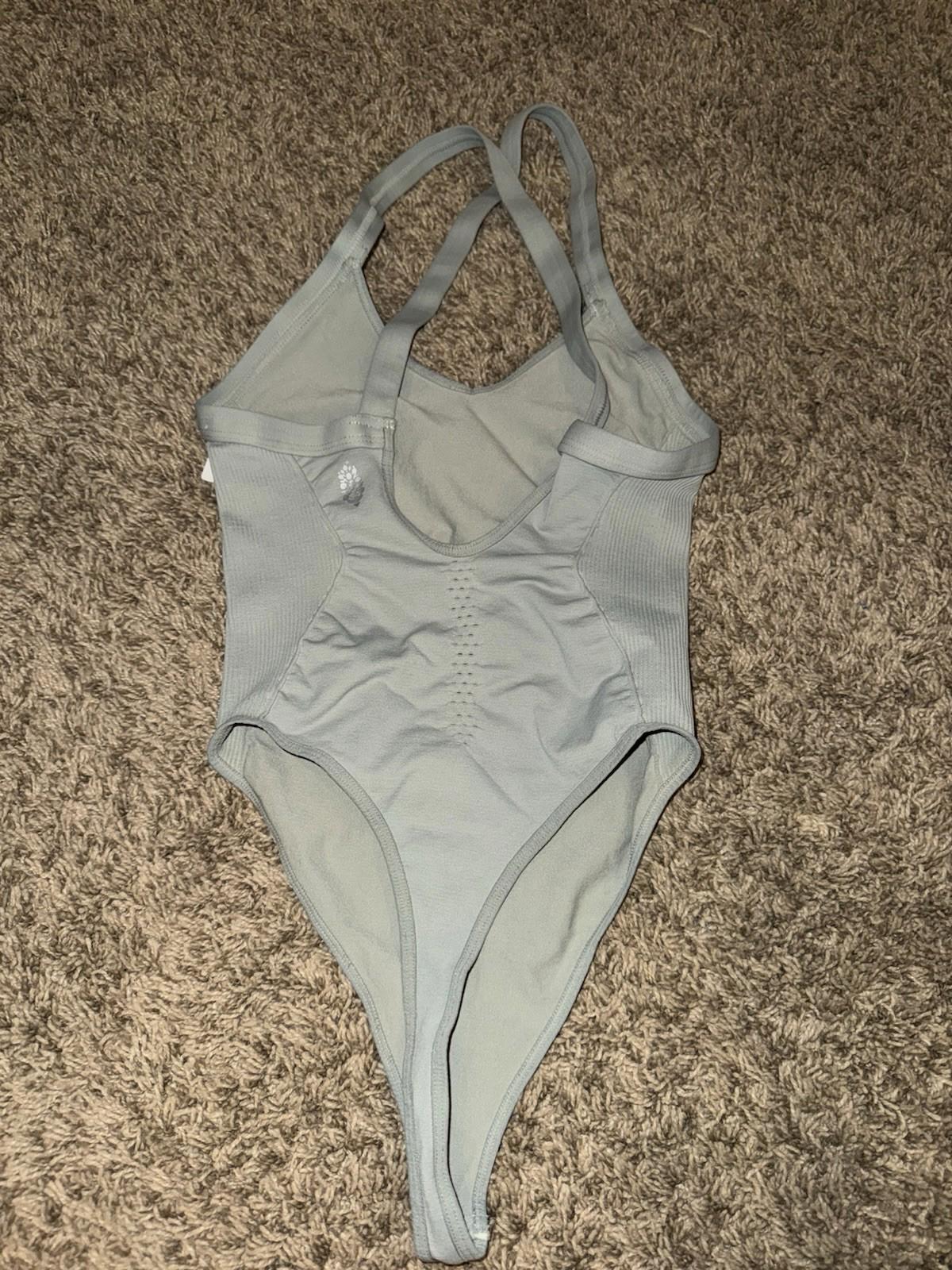 NWOT Free People Movement Good Karma Bodysuit XS/S Mineral bath Color