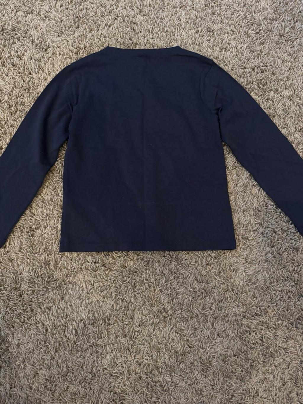 KULE Kids The Riley Long Sleeve Tee Boy Girl Size 8 Navy O Hey T-shirt NEW!