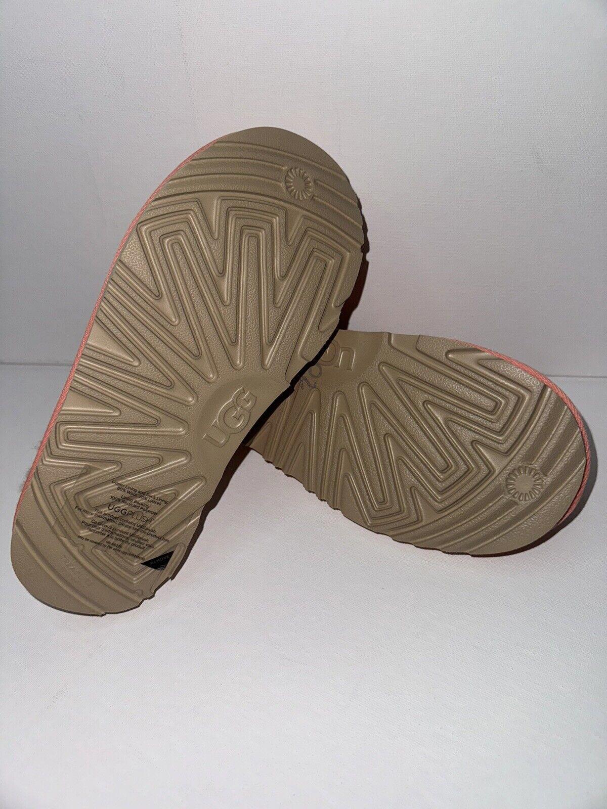 New UGG Little Kids Keegan Slide Slipper Peach sz 3