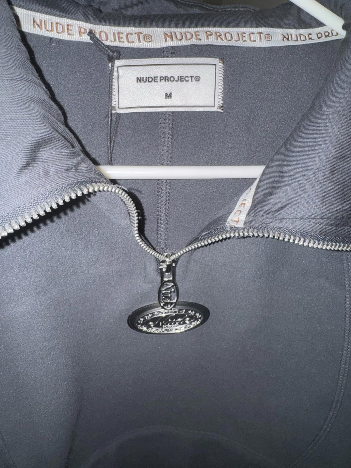 NEW RARE The Nude Project Gray Black Hearts Hoodie Adult MED Designer NWT