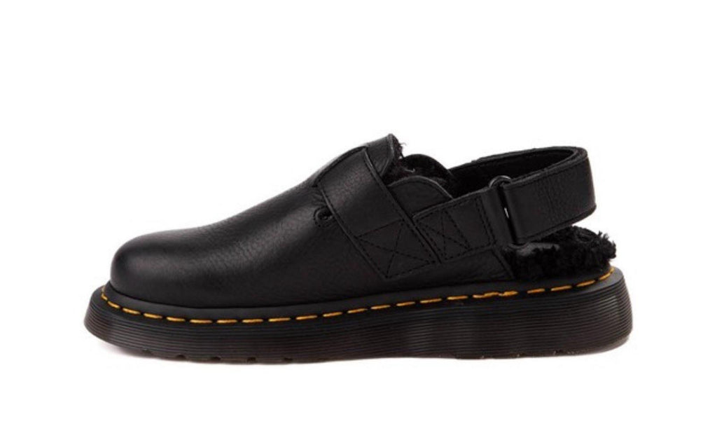Dr Martens  Jorge II Ambassador Black Faux Fur Sling Back Mules M10/ W11