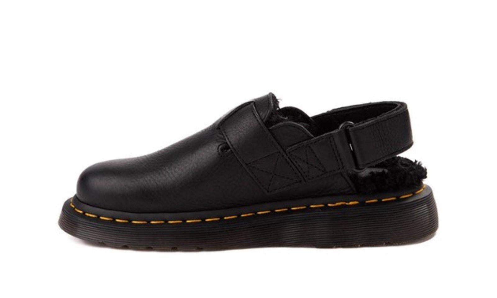 Dr Martens  Jorge II Ambassador Black Faux Fur Sling Back Mules M10/ W11