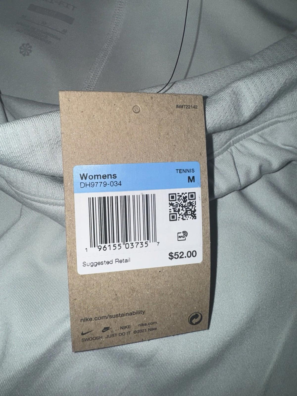 Nike Court Tennis Victory Skort DH9552 034 Green Gray Women's Size M
