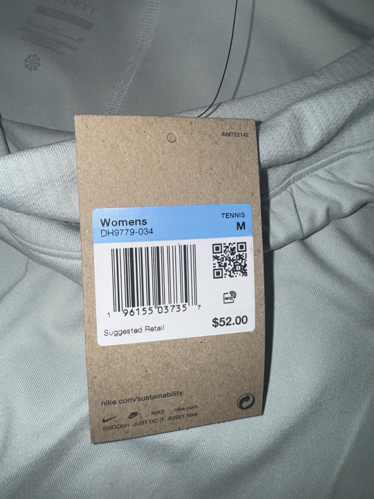 Nike Court Tennis Victory Skort DH9552 034 Green Gray Women's Size M