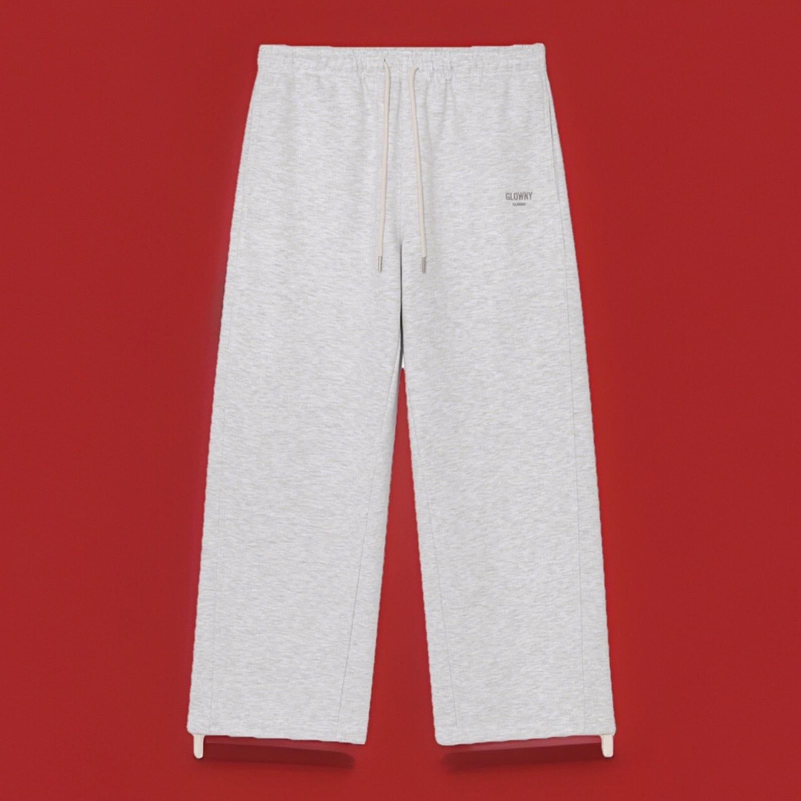 NEW! GLOWNY G DRAWSTRING SWEATPANTS (GRAY) Wide Leg Street Wear NWT