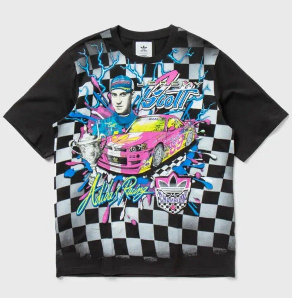 Adidas Jeremy Scott Shirt JS Rally NASCAR Style Print Small