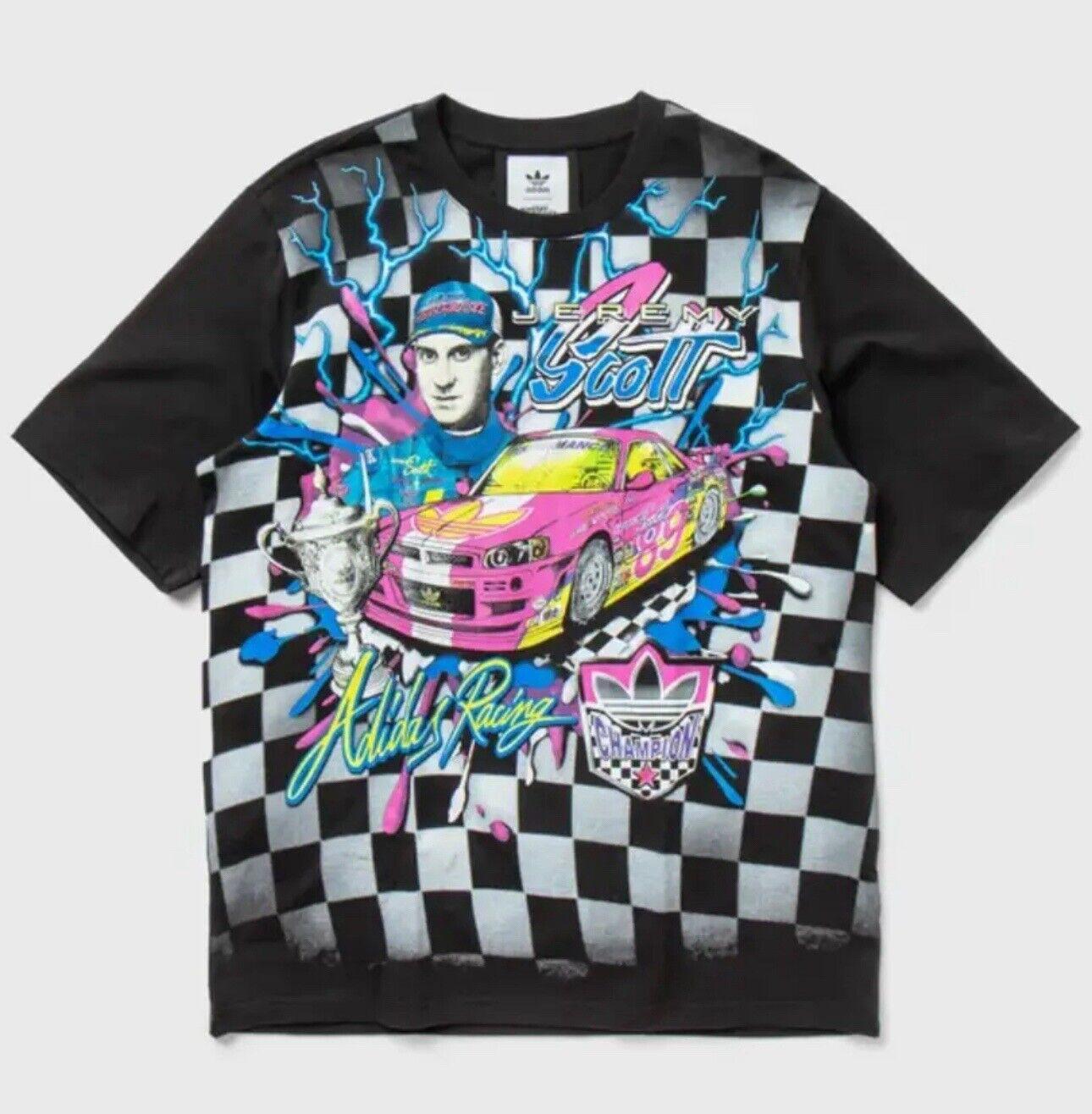 Adidas Jeremy Scott Shirt JS Rally NASCAR Style Print Small