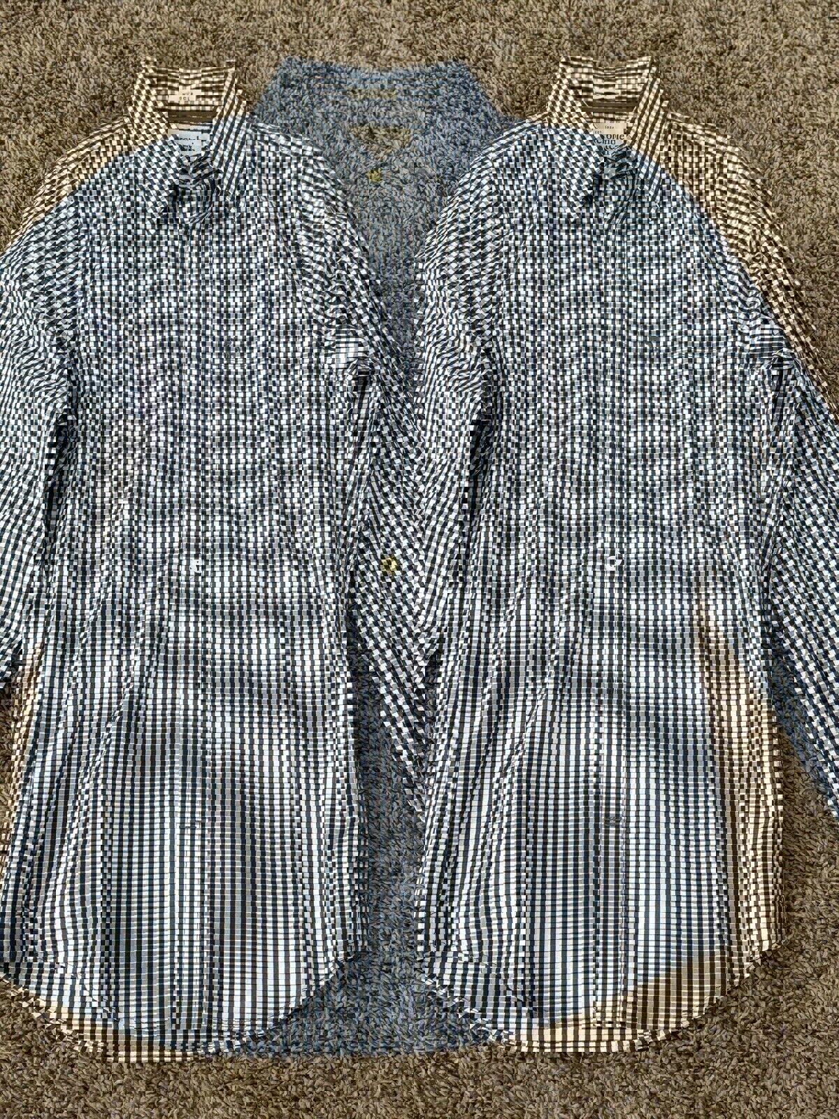 Abercrombie Fitch Shirt Men SM Navy White Gingham Plaid