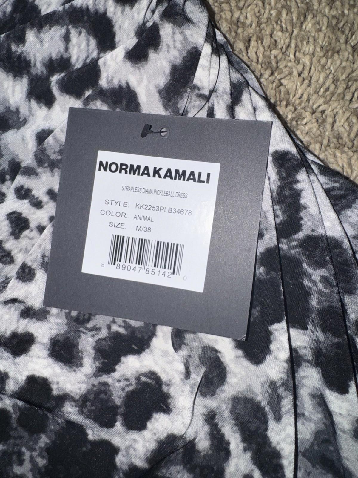 Norma Kamali STRAPLESS DIANA PICKLEBALL DRESS Asymmetrical  Maxi Dress Size M