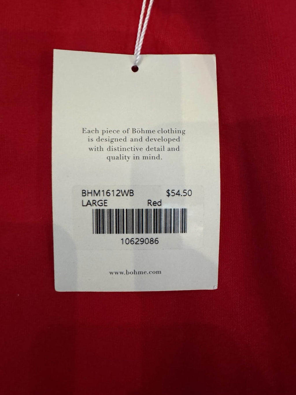 NEW Bohme Do Not Disturb Sweatpants in Red Bootcut Fleece Lined LARGE