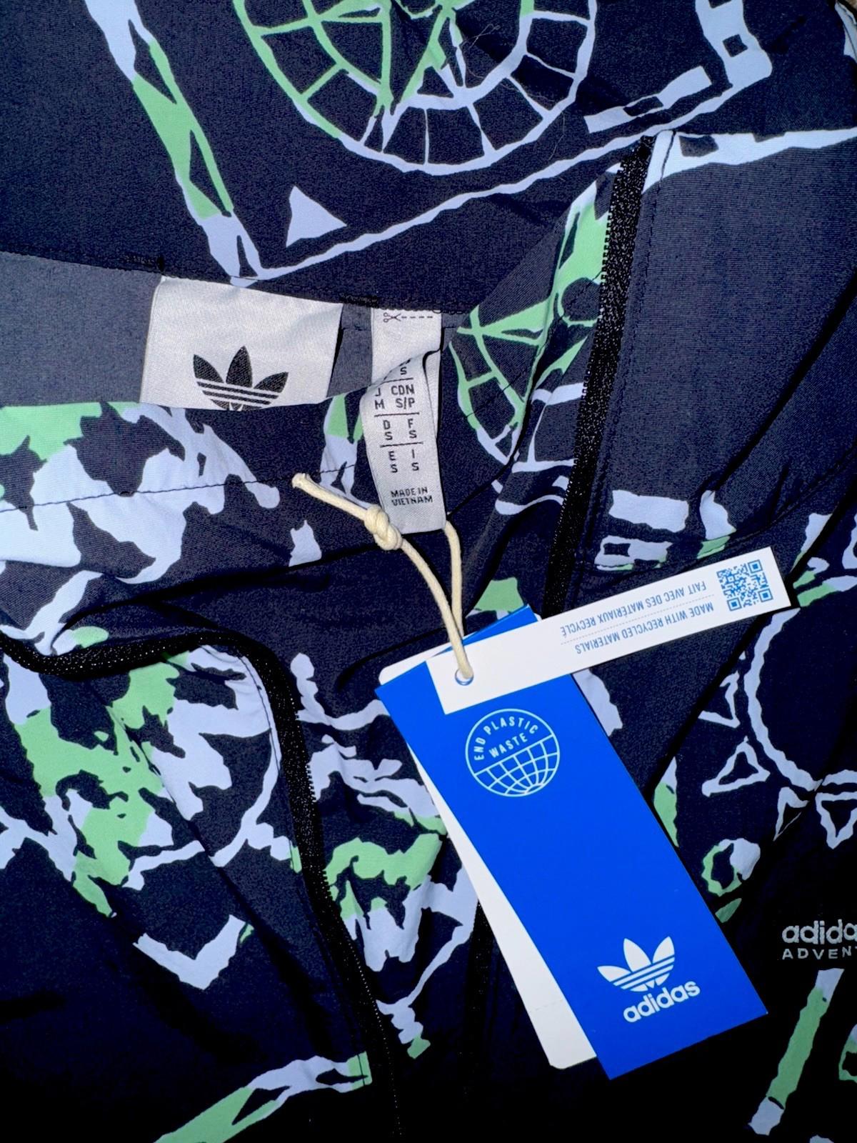 Adidas Men's Adventure Allover Print Archive Anorak Windbreaker Jacket Size SM