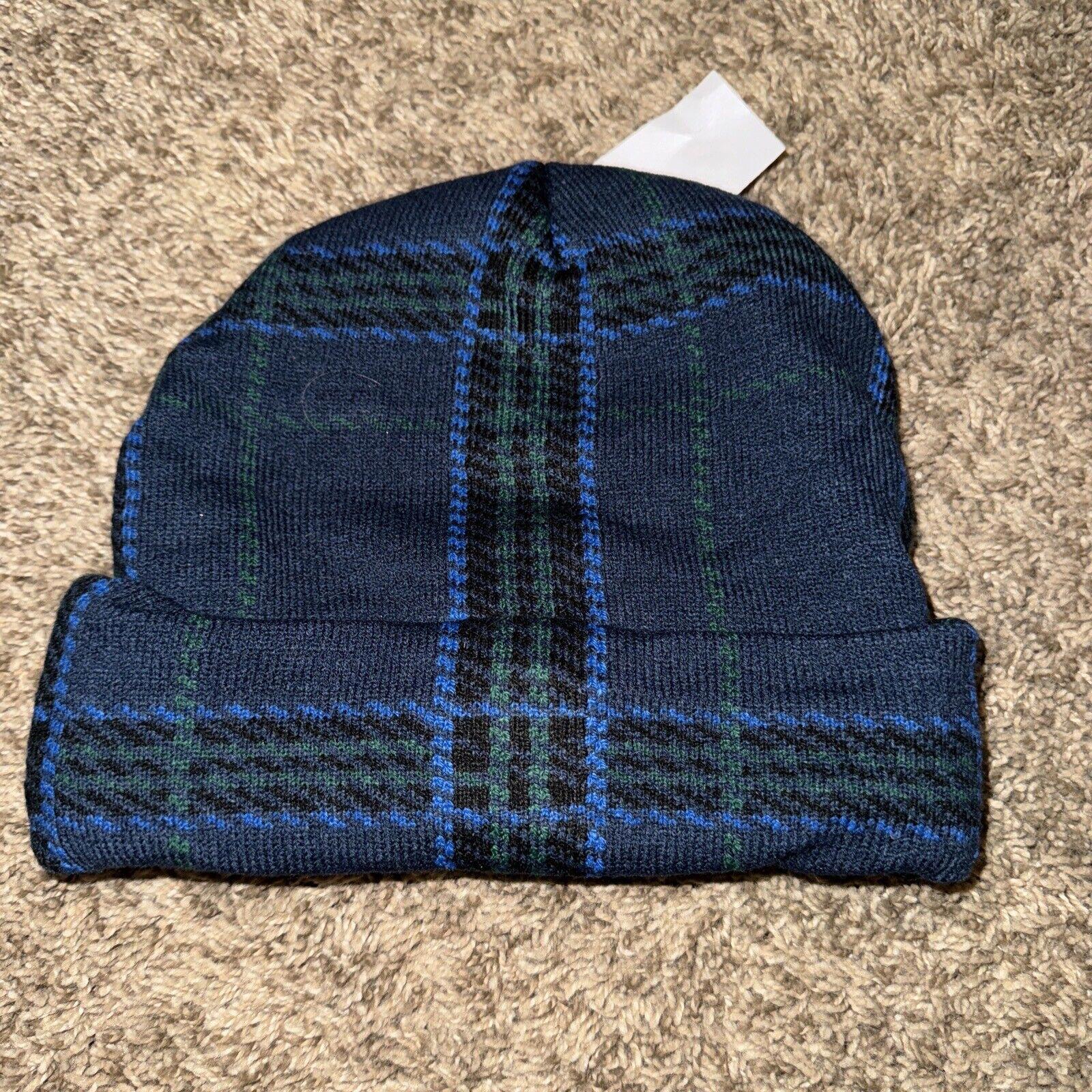 Empyre Blue Knit Beanie Hat Mens One Size