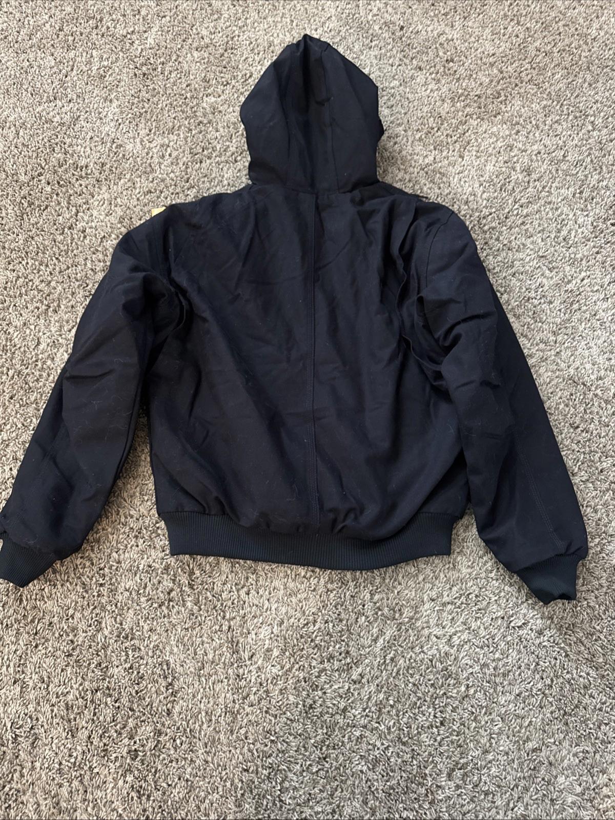Men's Berne Black Hooded Active Jacket  - Black Size M  HEAVY WORK COAT NEW