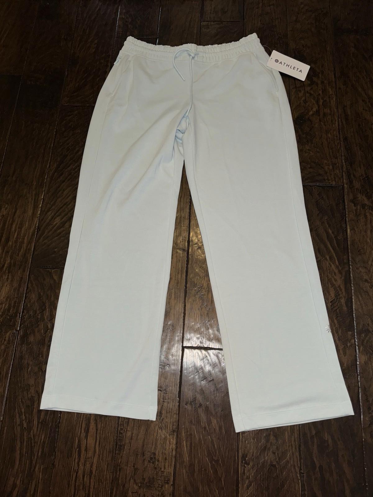 ATHLETA Seasoft Mid Rise Straight Pant Women's Size US M Light blue NEW!