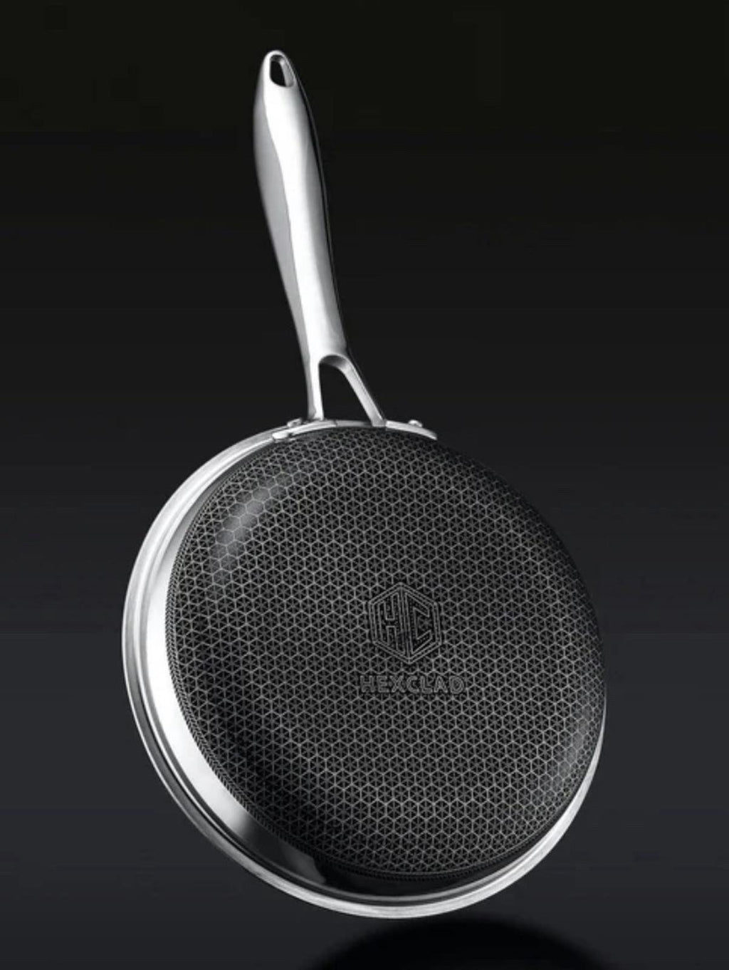 HexClad Hybrid Nonstick 8-Inch Frying Pan with Tempered Glass Lid - $149 MSRP