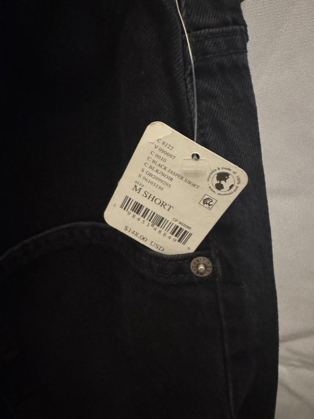Free People CRVY Outlaw Wide Leg Jeans Distress Pockets Belt Black Jasper M NWT
