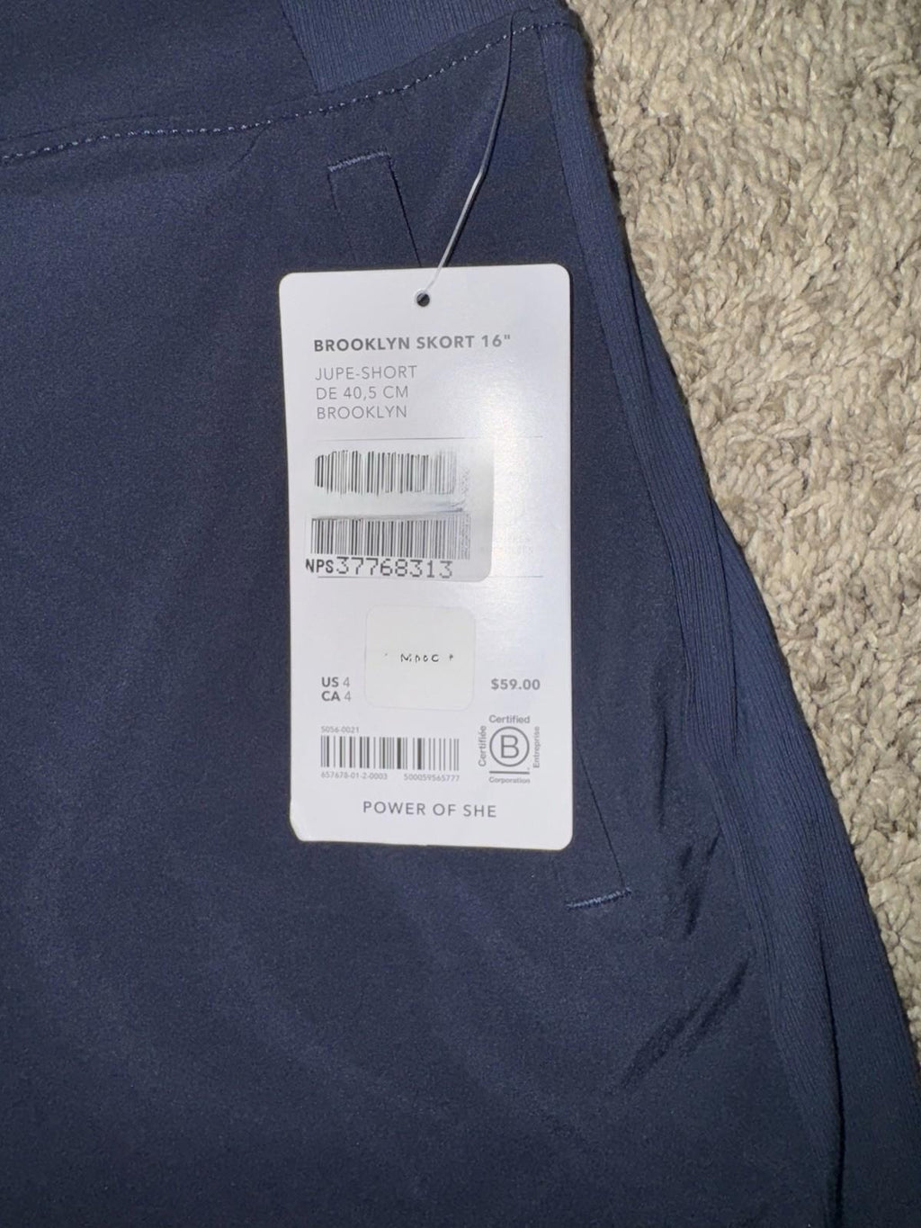 Athleta Women's BROOKLYN HEIGHTS SKORT in Navy Size 4  NEW