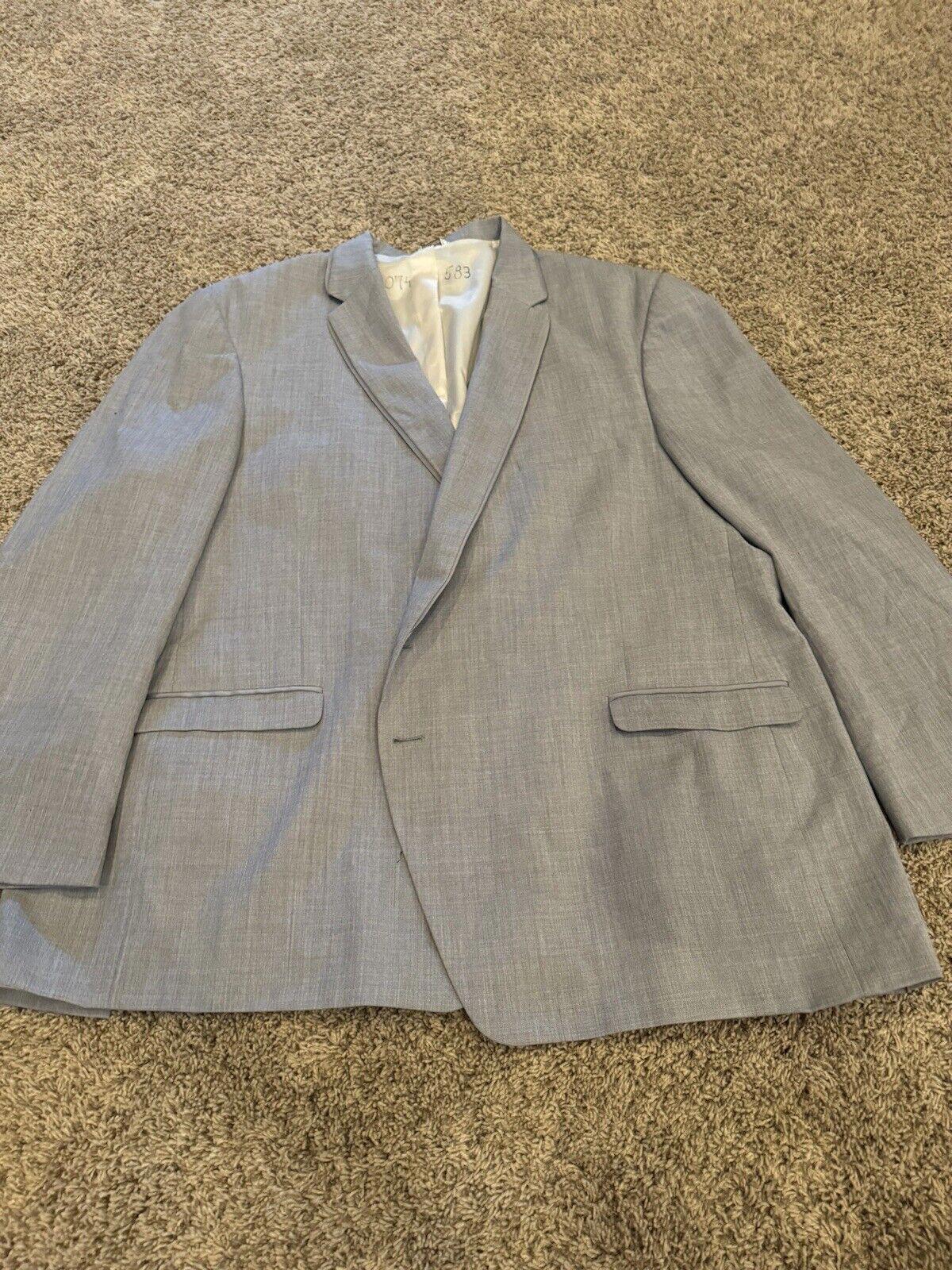 Vintage Jean Yves Blazer Gray 100% Super fine Wool 2 Button