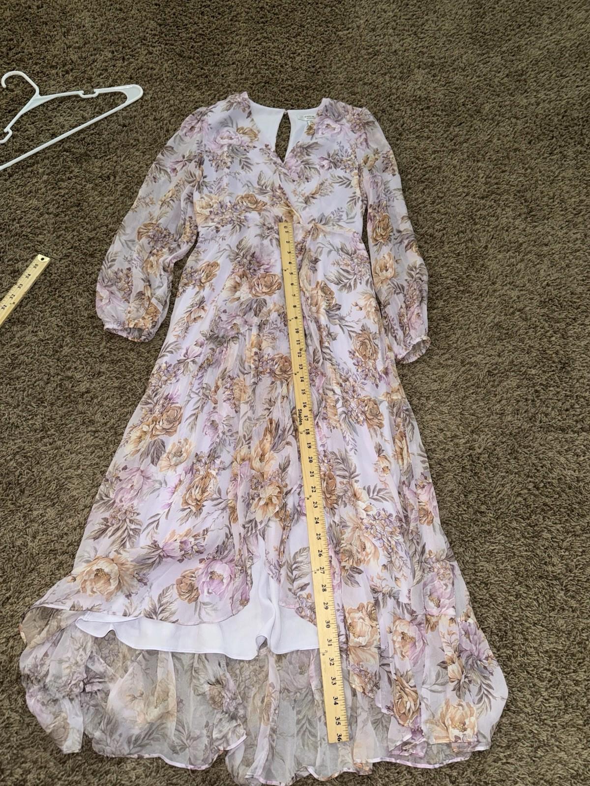 EVER NEW Purple Athena floral Dress Retail $200 Price $124 Sz 4 NEW!