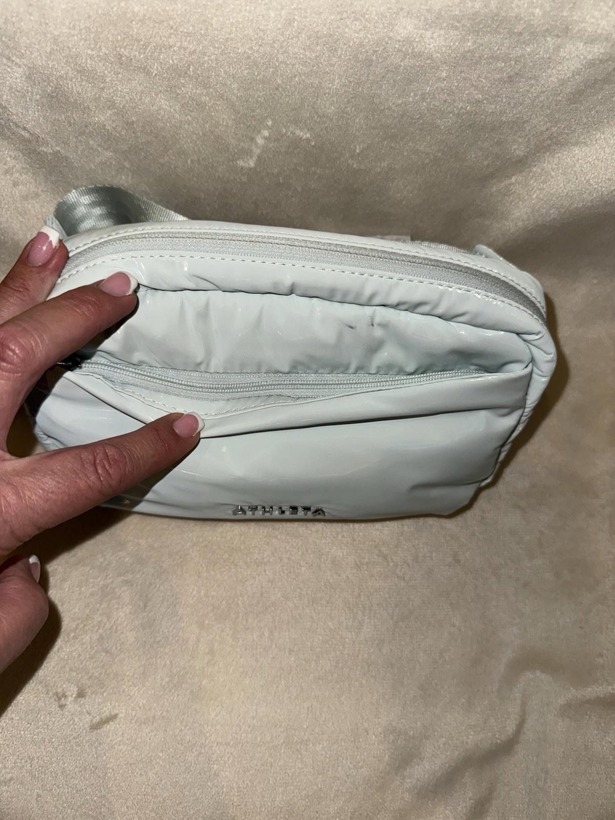 ATHLETA All About Shine Puff Large Belt Bag Simone Biles Navy NEW $65