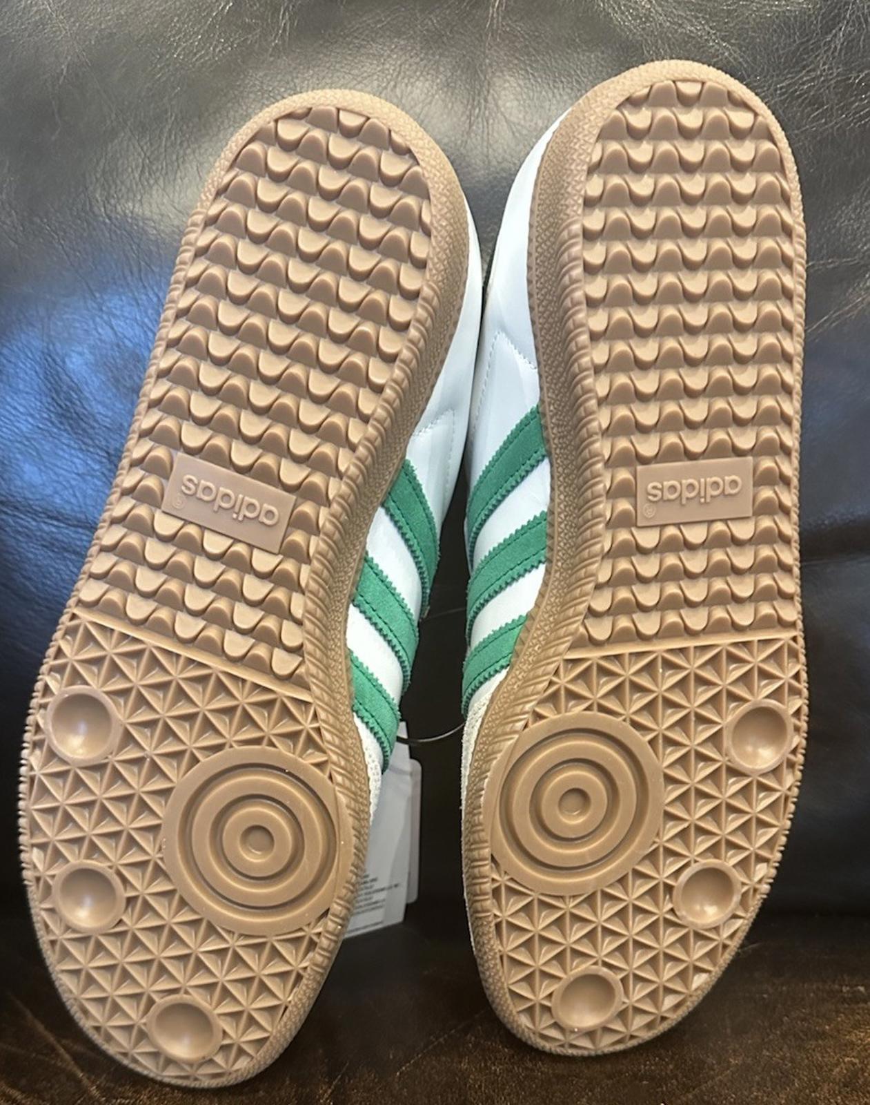 Adidas Samba OG shoe "Cloud White/Collegiate Green” 9 M NEW!