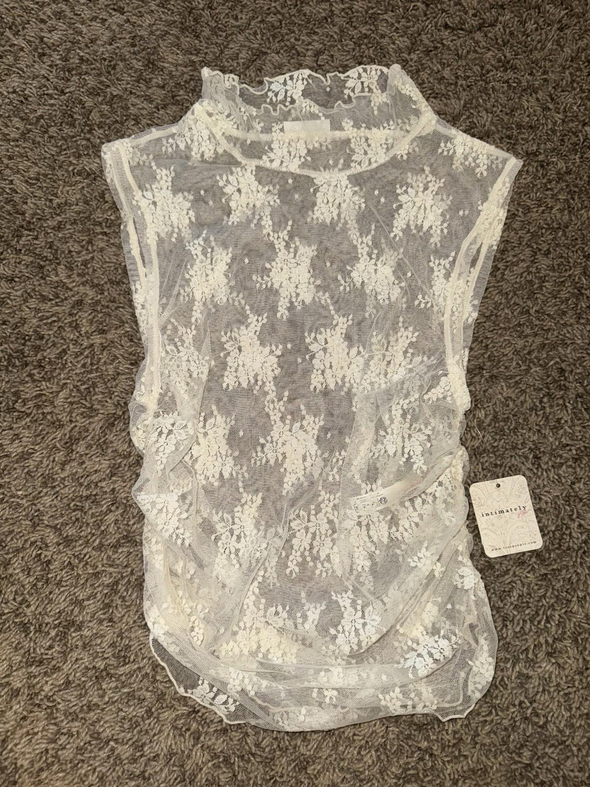 Free People Intimately FP Solid Nice Try Muscle Top in Evening Creme NEW!