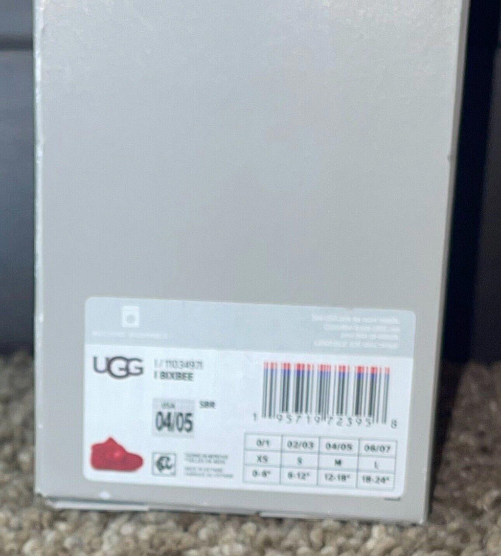 NEW! UGG Baby Faux Fur Bixbee Bootie Size 4/5 Red NIB