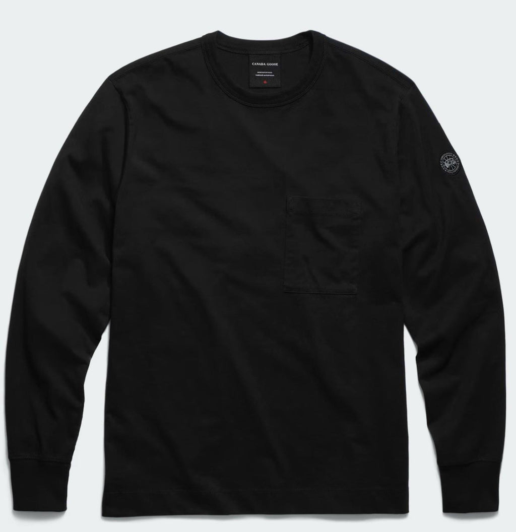 Canada Goose Gladstone Relaxing Long Sleeve T-Shirt Black Size S NEW $225 MSRP