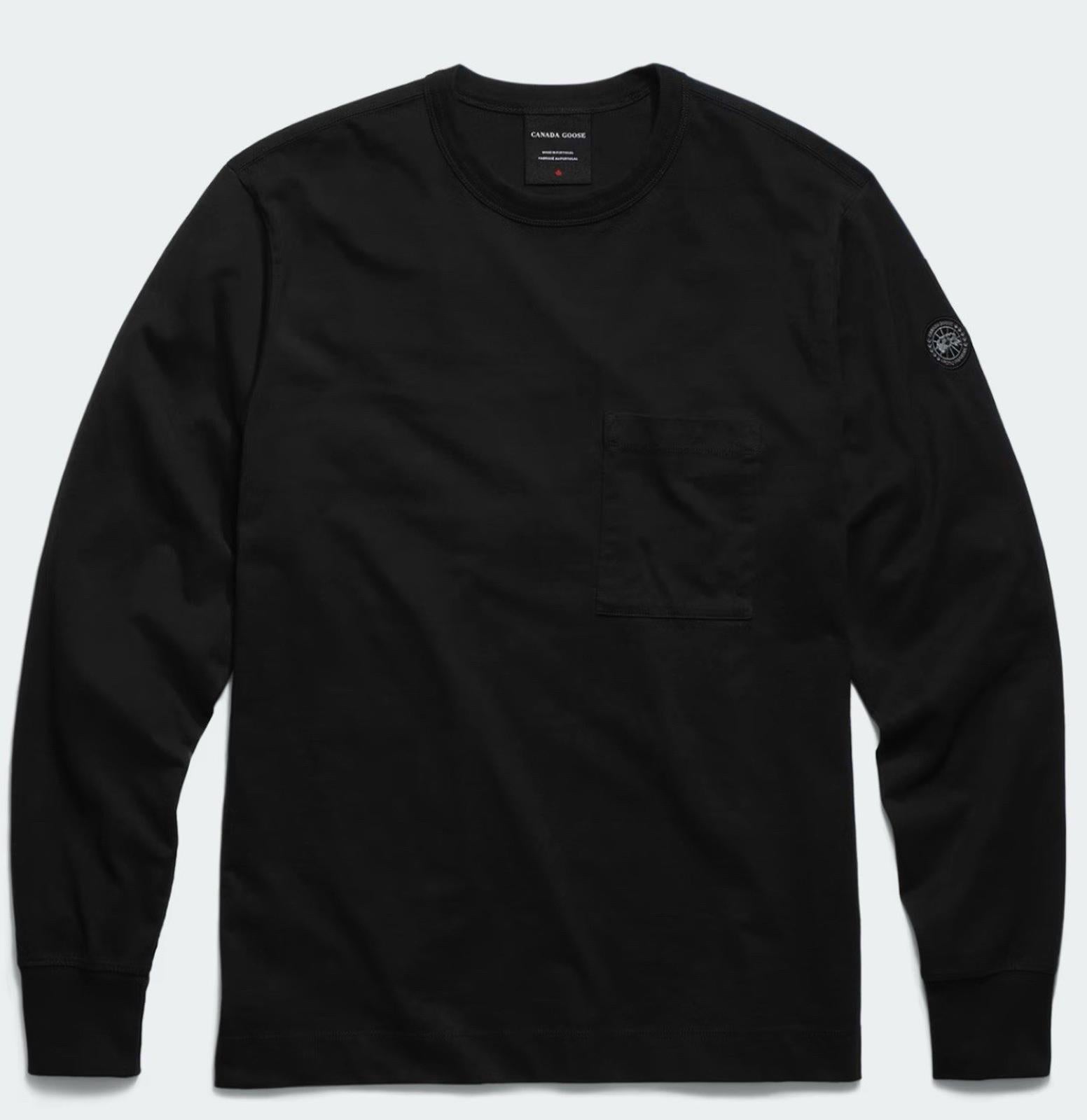Canada Goose Gladstone Relaxing Long Sleeve T-Shirt Black Size S NEW $225 MSRP