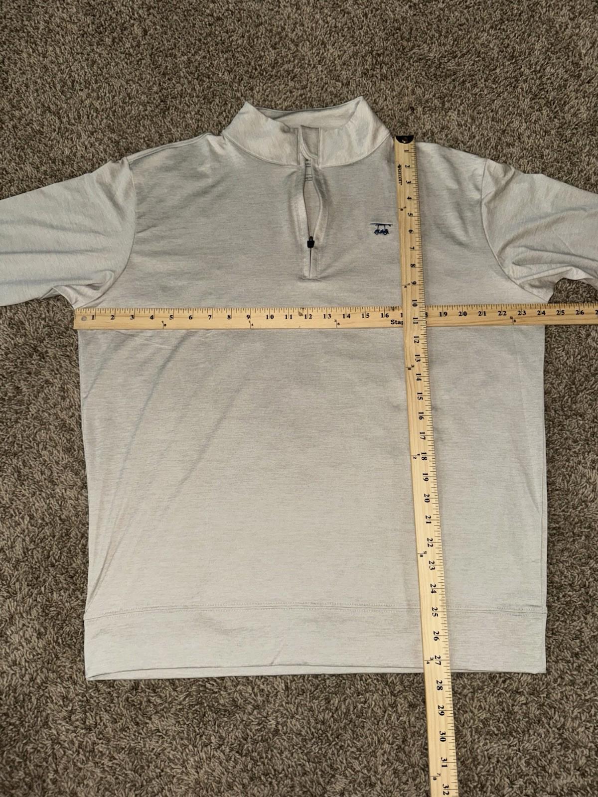 BALD HEAD EABLUES Heather Sand Dollar Ocean View Quarter Zip Large. Tan. NEW