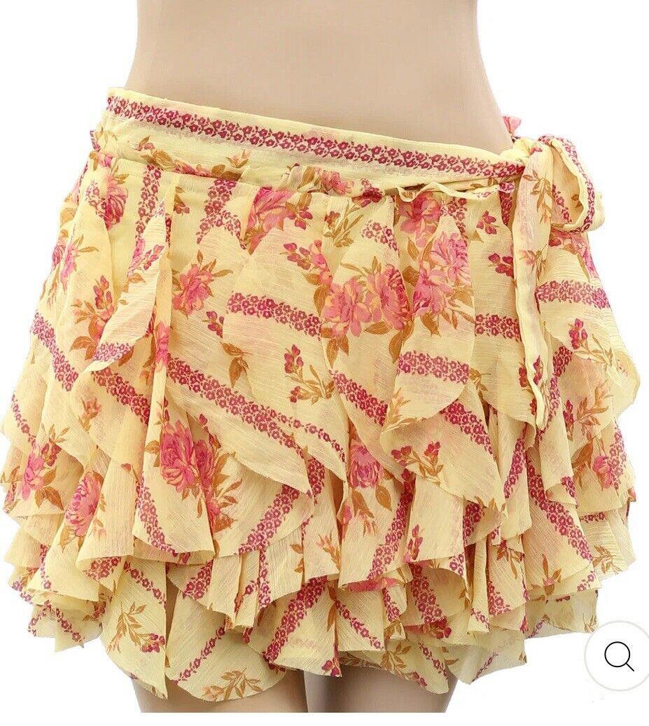 Free People Bali Made You Look Floral Mini Skort Size 6