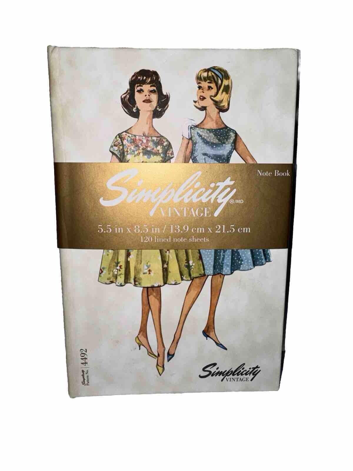 Simplicity Vintage Dress 1950's Fashion Hardcover Notebook