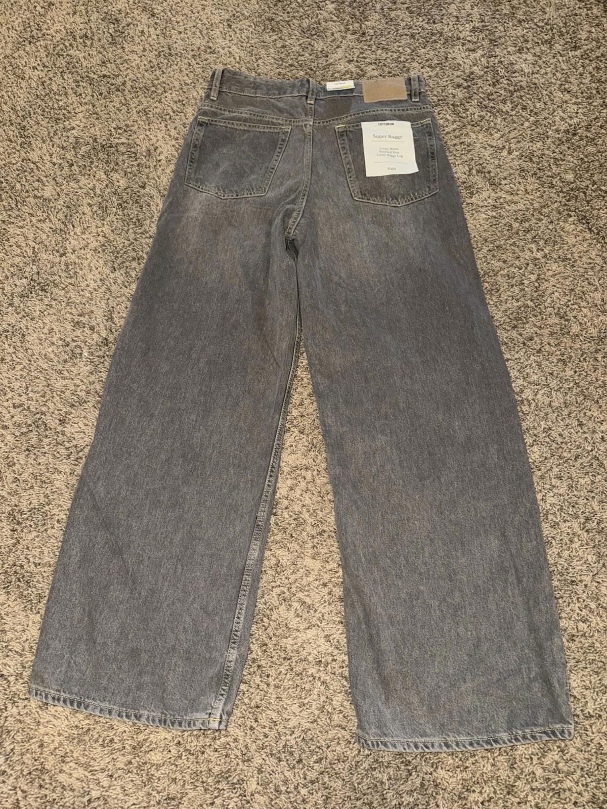COTTON:ON Super Baggy Jeans in Y2K Washed Grey, size 30 NEW