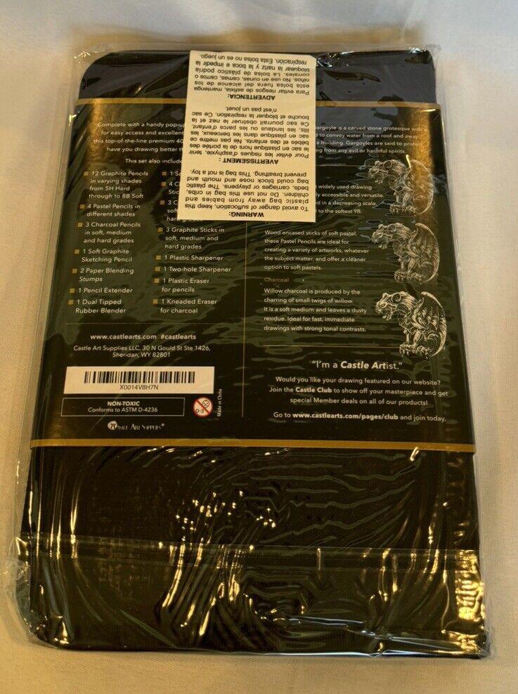 Castle Art Supplies Graphite Drawing Pencils and Sketch Set (40-Piece Kit) NIB!