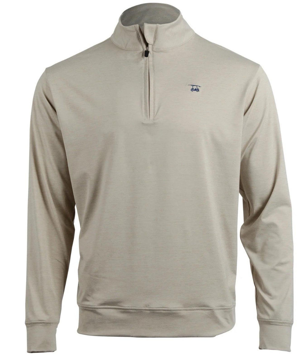 BALD HEAD EABLUES Heather Sand Dollar Ocean View Quarter Zip Large. Tan. NEW