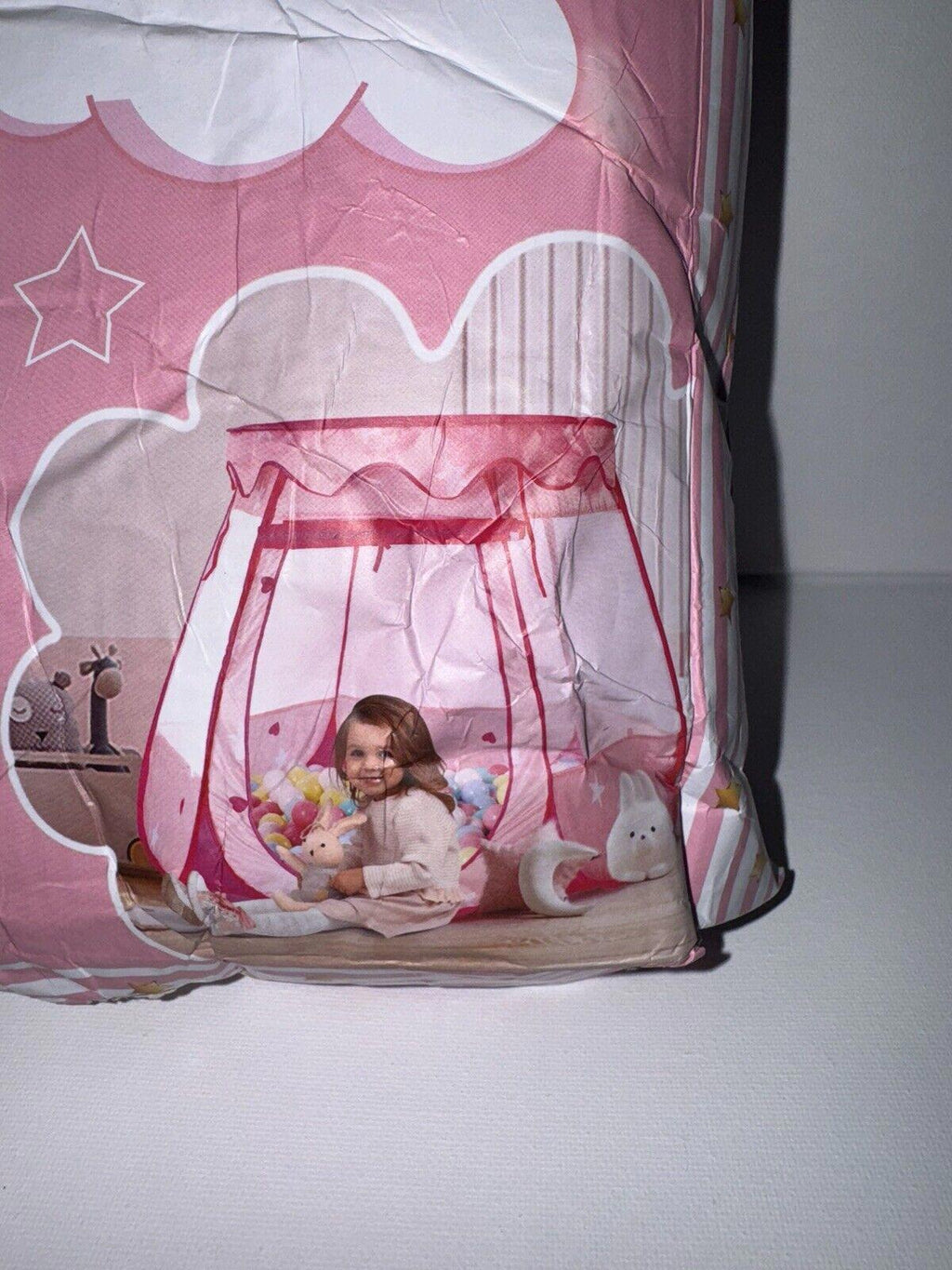 Pop Up Princess Tent with Colorful Star Lights Toys for 1 2 3 Year Old Girl New!