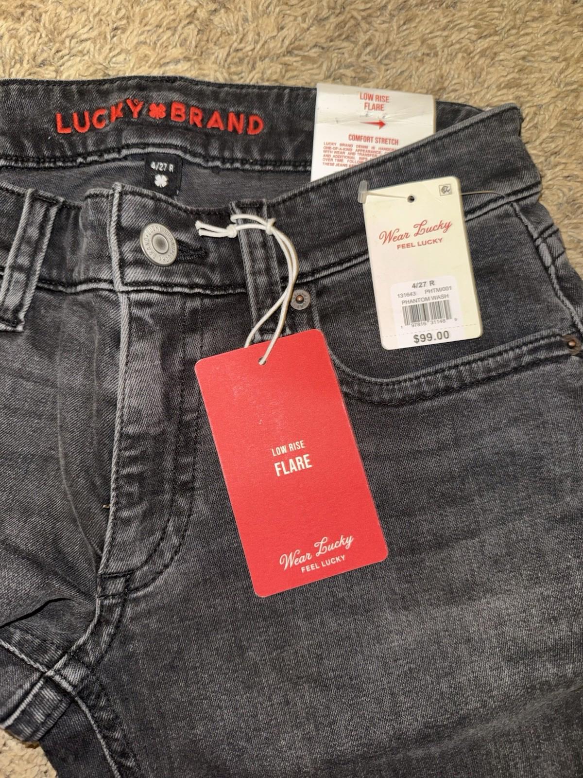 NEW  Lucky Brand Low Rise Flare jeans in a Phantom wash, size 4/27 R NWT