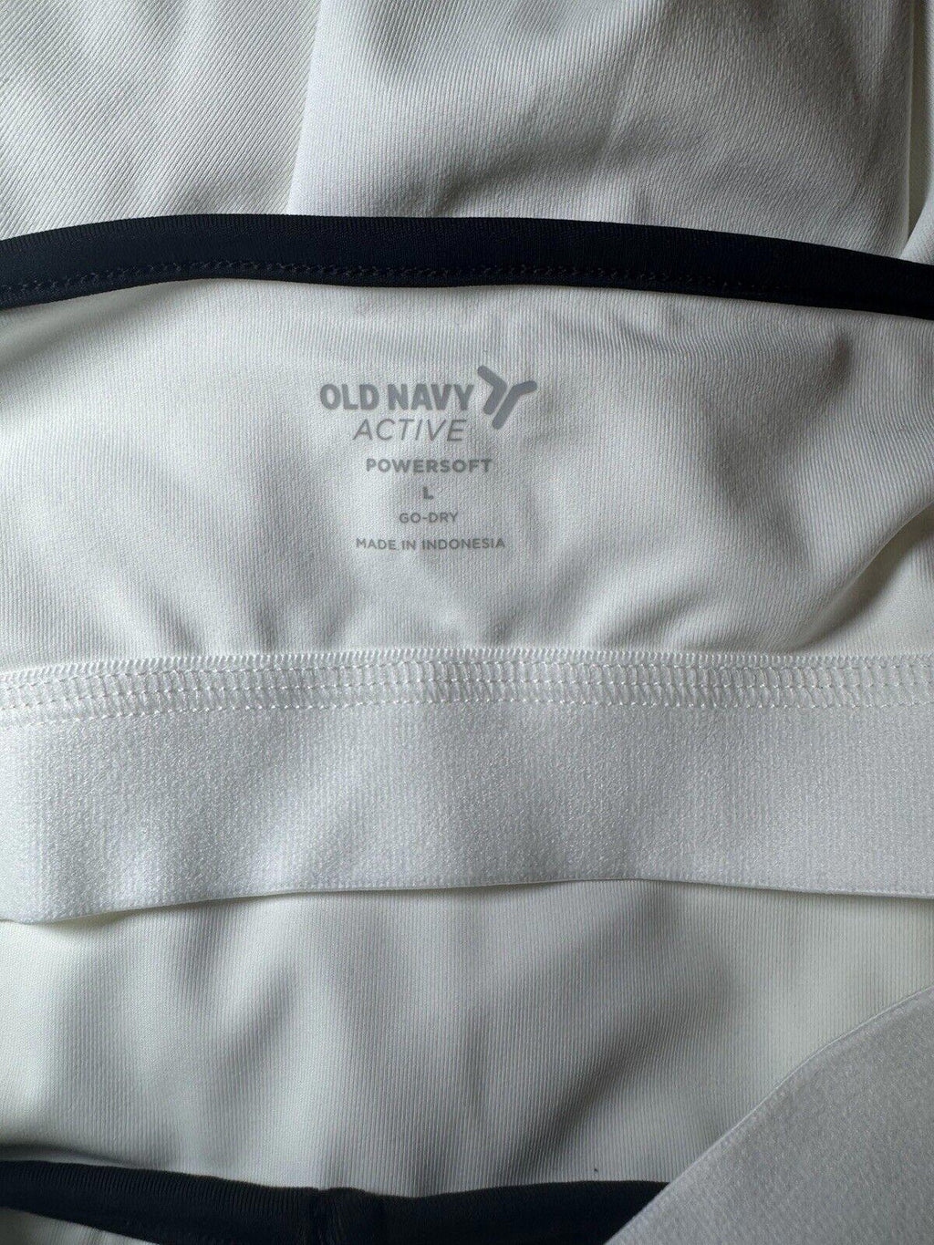 Old Navy PowerSoft Shelf Bra Support Dress White Size L