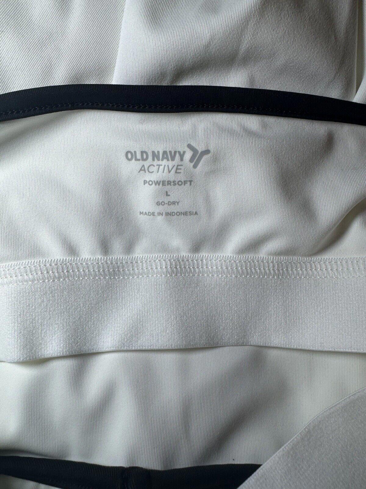 Old Navy PowerSoft Shelf Bra Support Dress White Size L