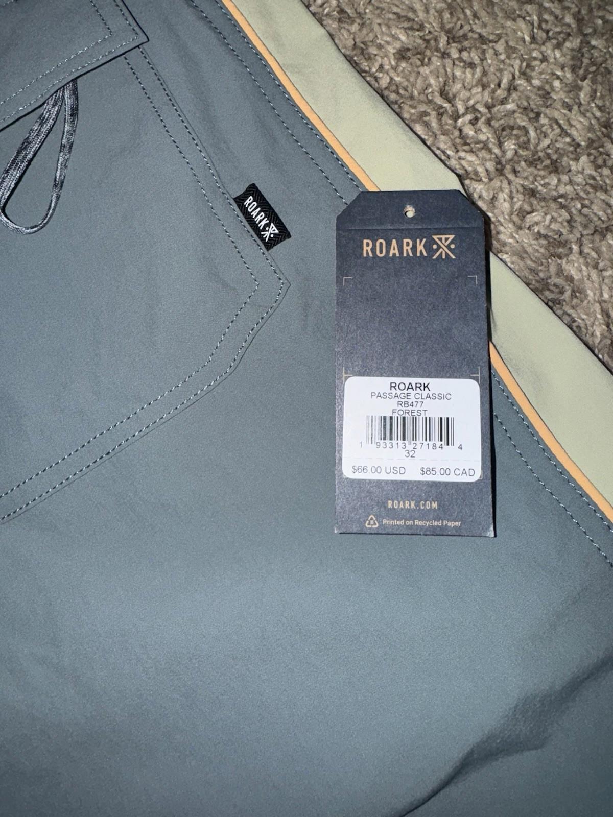 NEW! Roark Passage 17” Boardshorts Forest Mens Size 32 NWT $69 MSRP