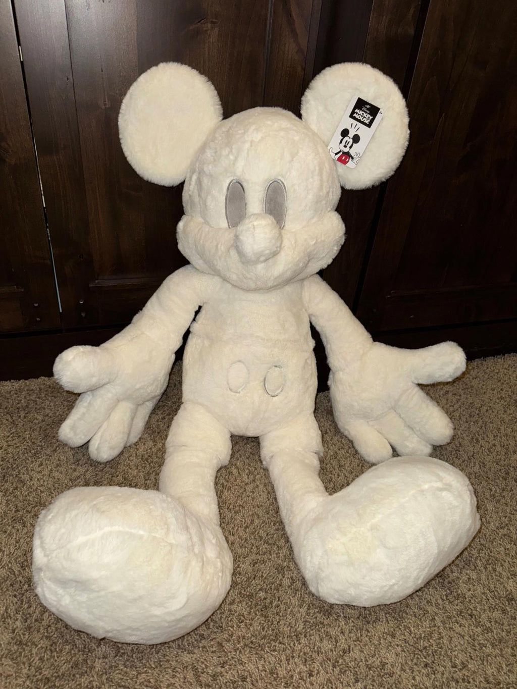 Mickey Mouse Monochromatic Jumbo Plush 40" Collectible Toy