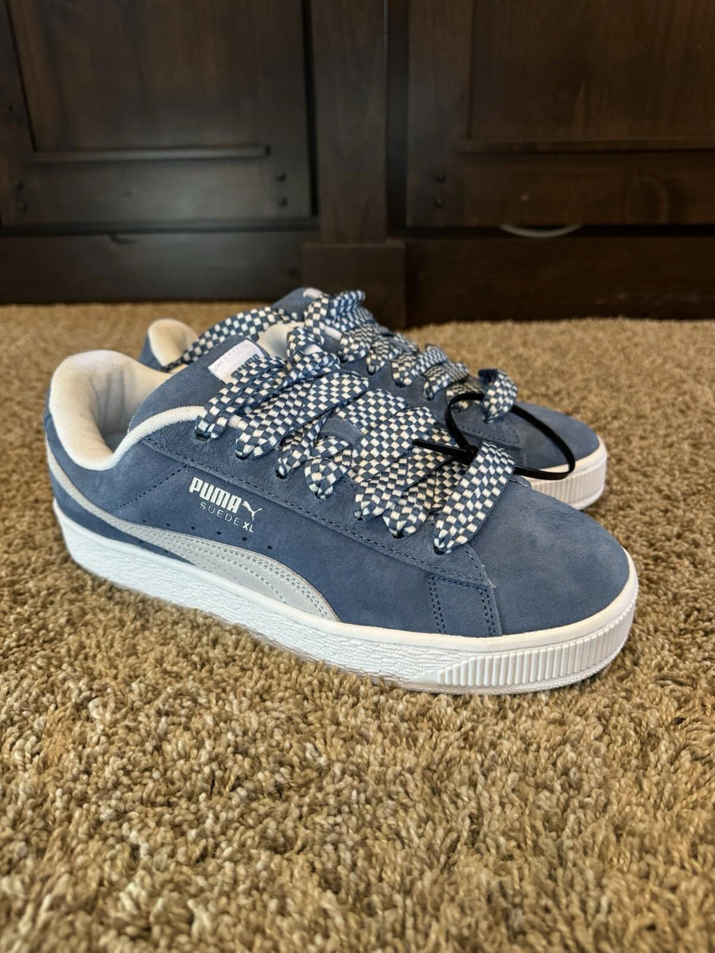 Puma Suede Xl Lace Up  Womens Blue Sneakers Casual Shoes 39831001 Sz 10.5 NEW!