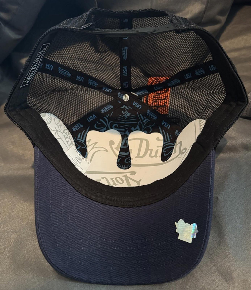 NWT! Von Dutch Navy, Blue & White Trucker Hat - One Size Unisex