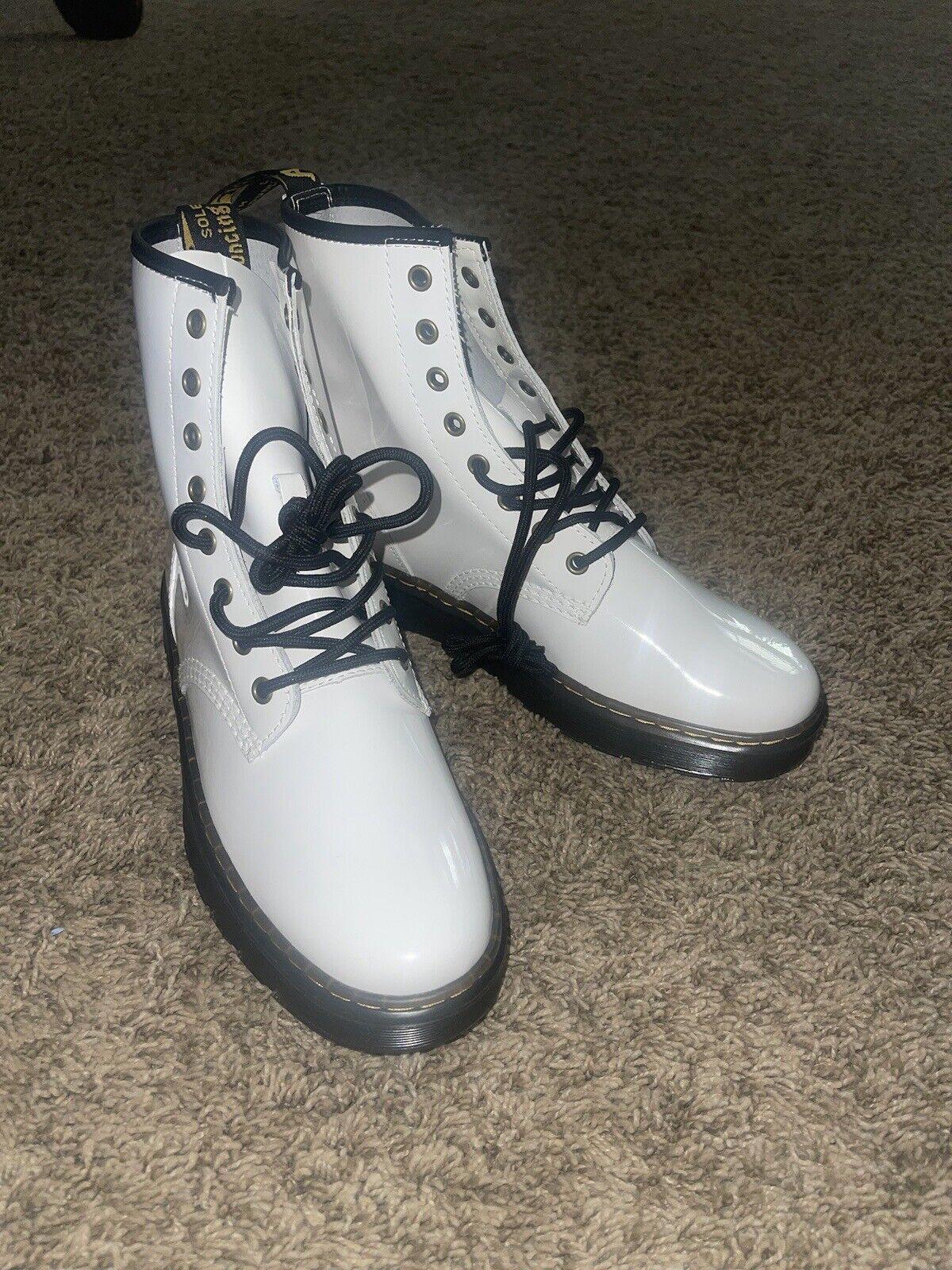 Doc Dr. Martens White Leather Zavala Men’s 9 Womens 10 NEW!