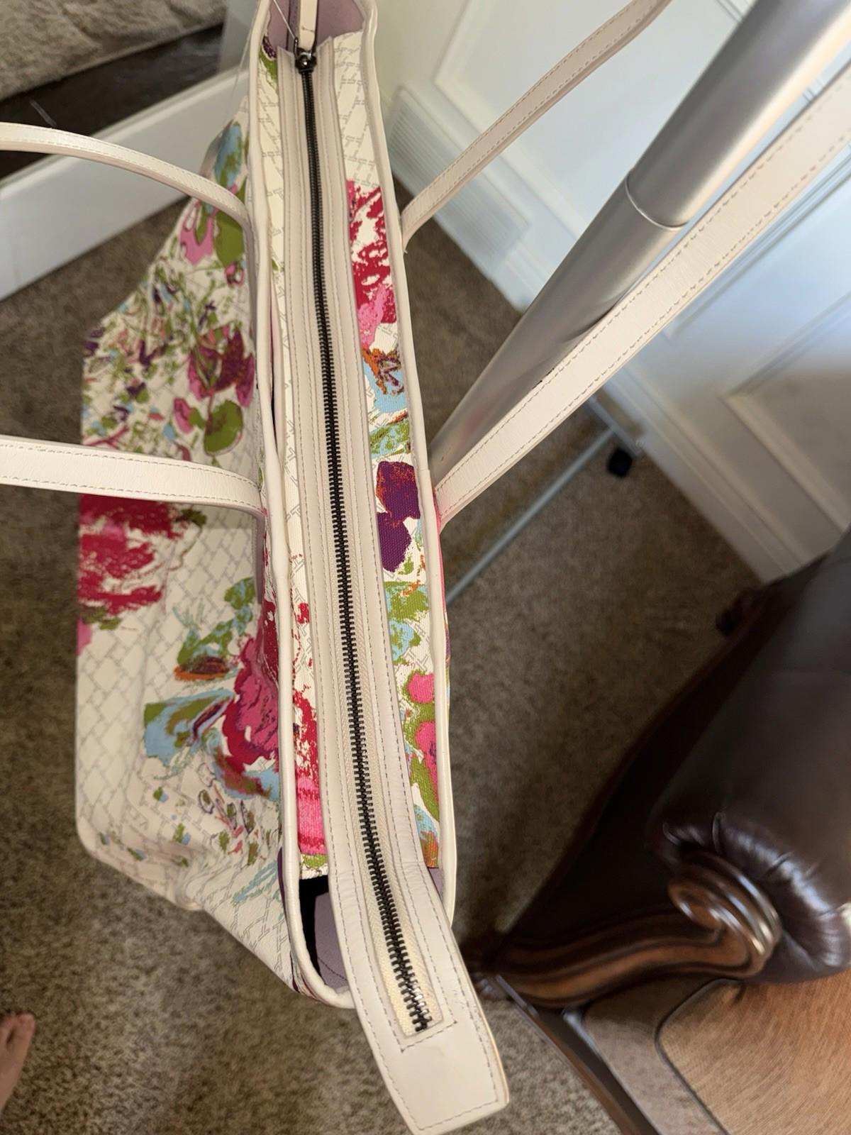 NEW Tumi Everyday Voyager Floral Tote Bag White Pink