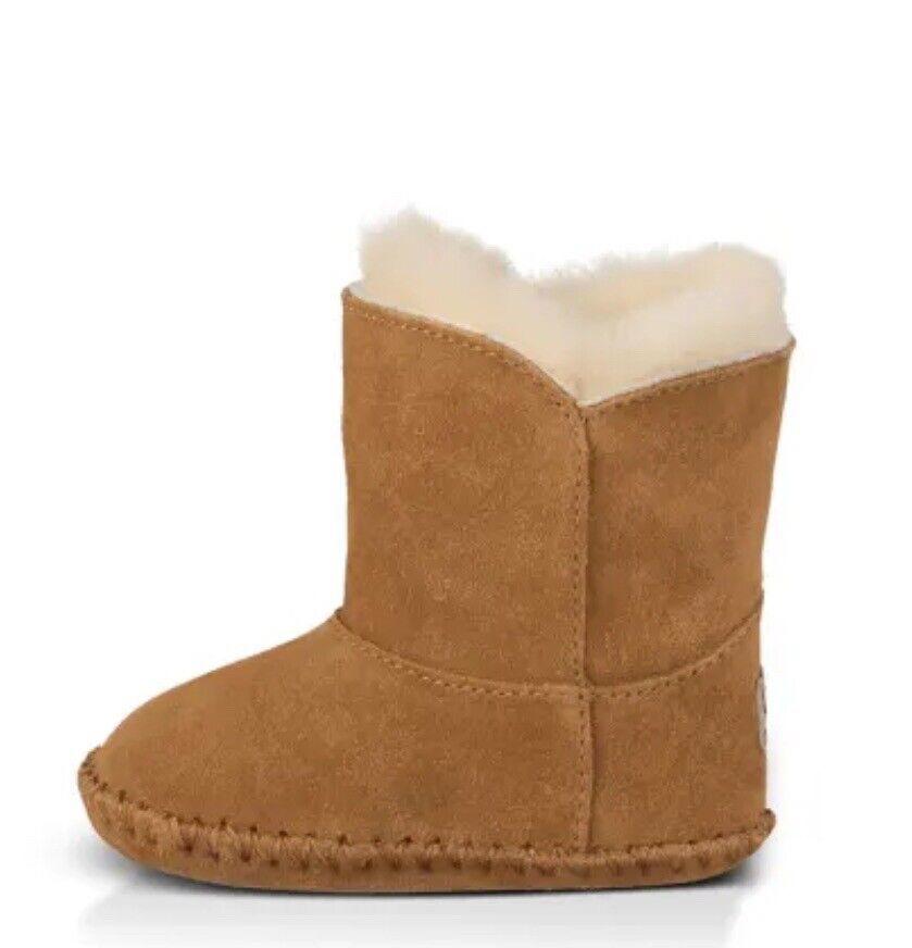 NIB UGG Baby Caden Boots Chestnut Brown 2/3 (6-12M)