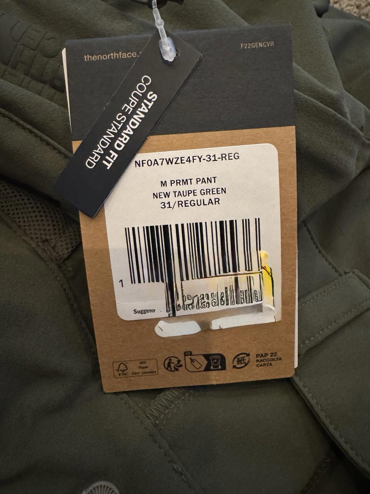 NEW! The North Face Men's Size 31x32 Reg Paramount  Active Pants Green