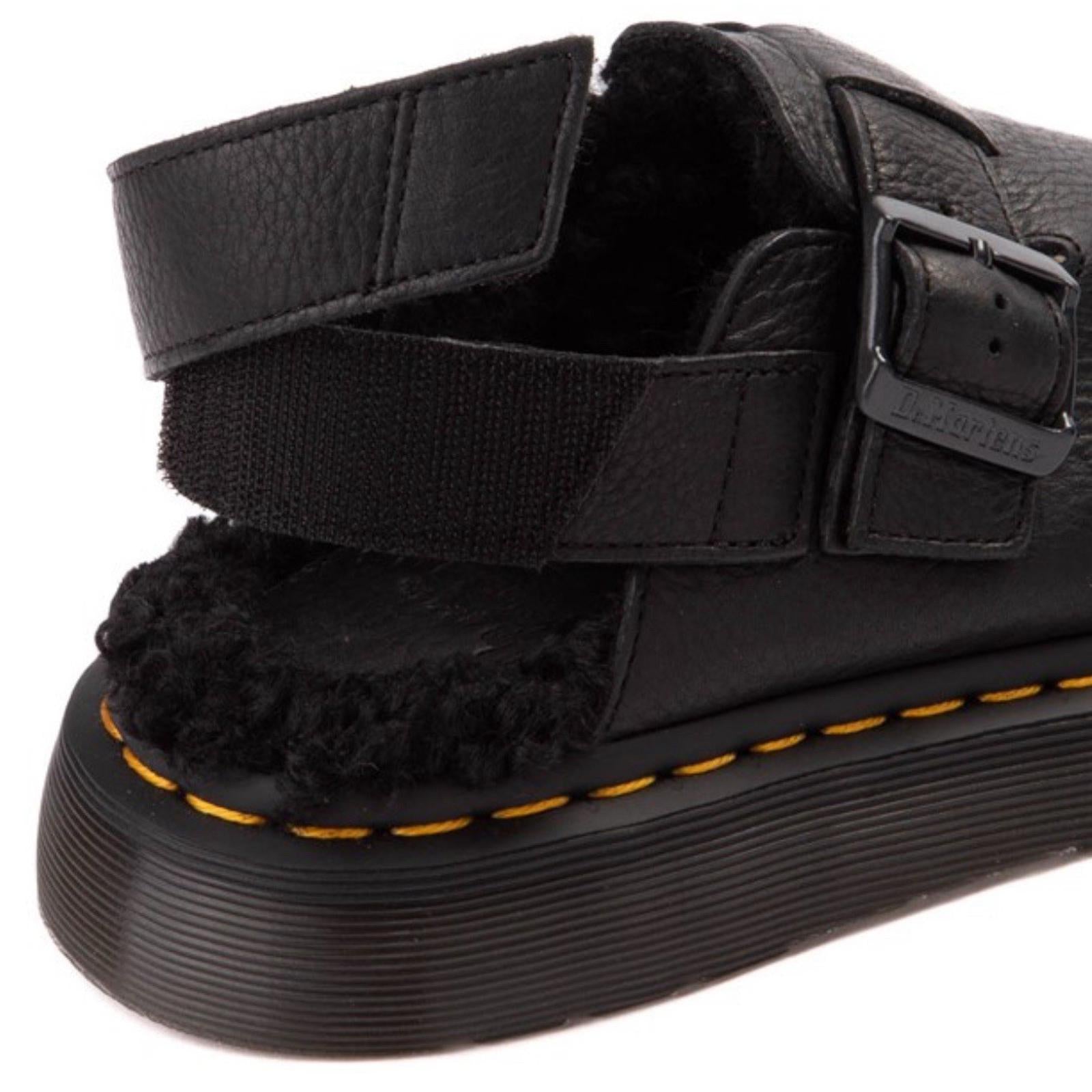 Dr Martens  Jorge II Ambassador Black Faux Fur Sling Back Mules M10/ W11