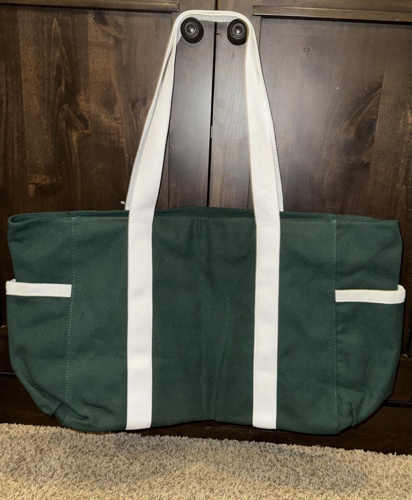 Anthropologie Daily Practice Green Tote